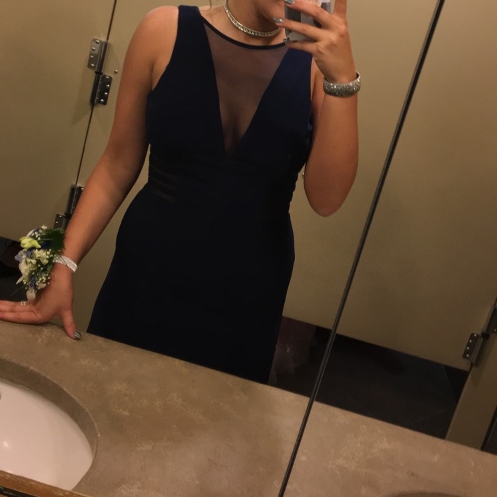 Navy blue prom dress