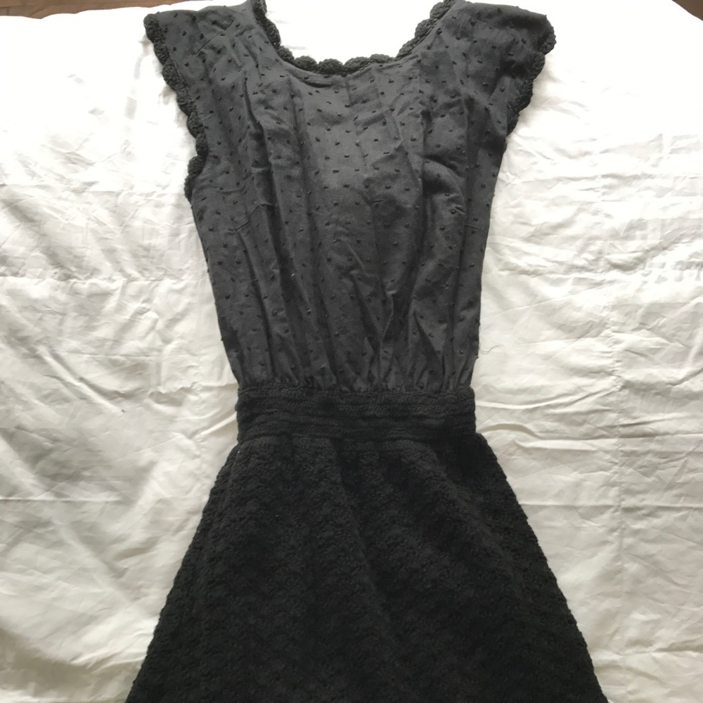 Paul + Joe black dress with sweats skirt