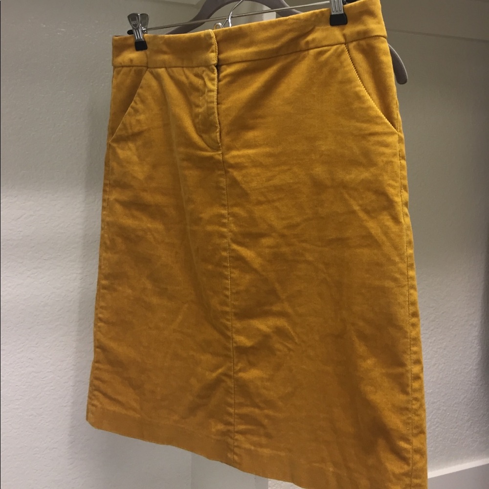 Corduroy pencil skirt