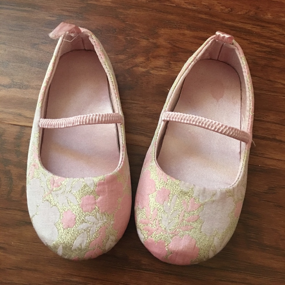 H&M Pink and Gd toddler girl ballerina shoes