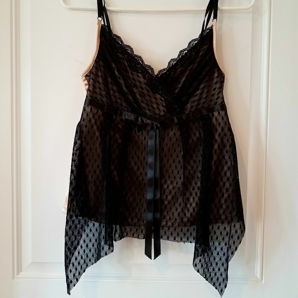 Black & sheer tank