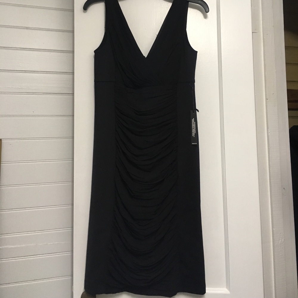 NWT WHBM "instantly slimming" ruche front dress