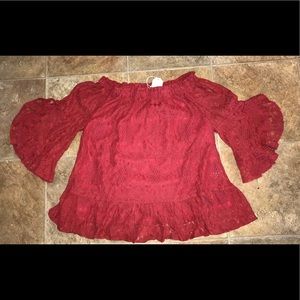 Woman's Red Lace Shirt!