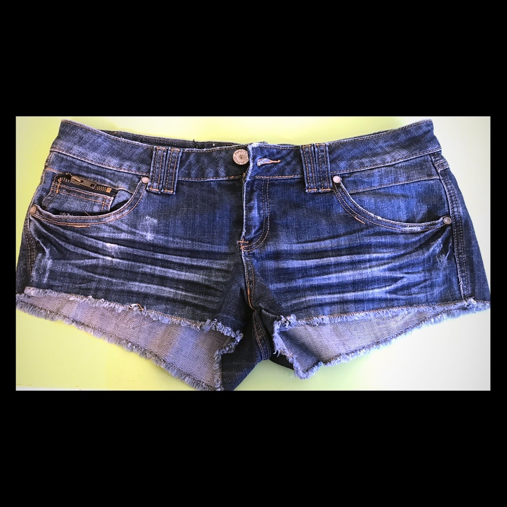 Almost famous jean shorty shorts