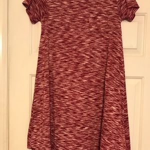 LuLaRoe XXS Carly - Heathered Wine Red
