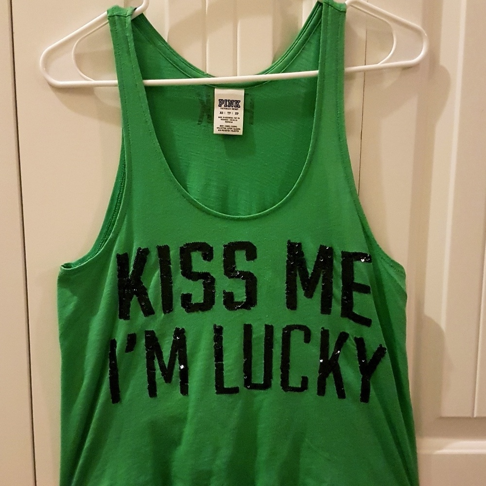Victoria's Secret Pink Green St. Patrick's Shirt