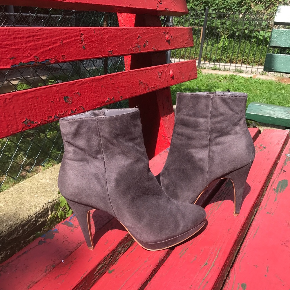 H&M heeled booties gray