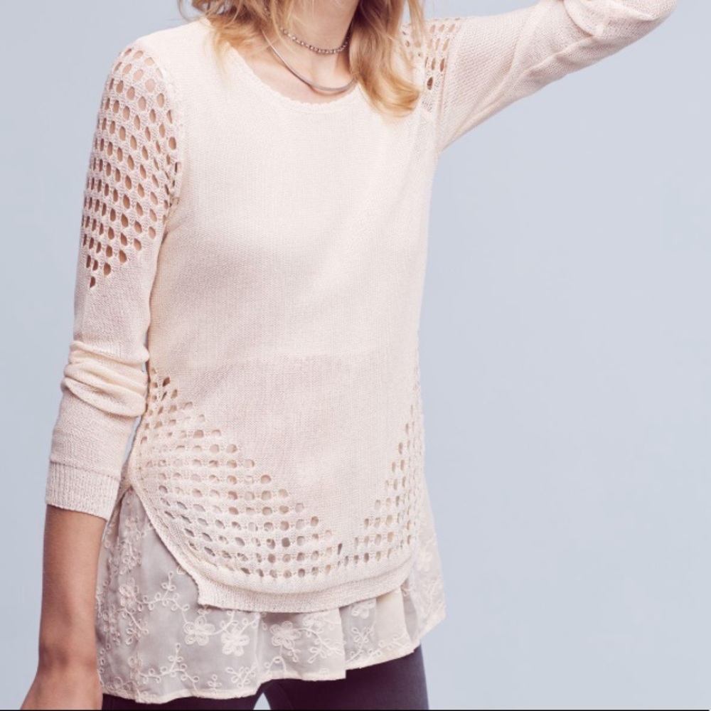 Anthropologie Layered Fiona Pullover! - Picture 4 of 6