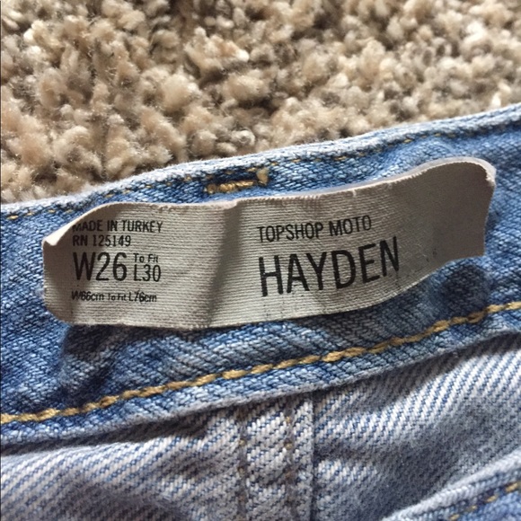 TOPSHOP Hayden boyfriend jeans size 26 barely worn - Picture 2 of 2