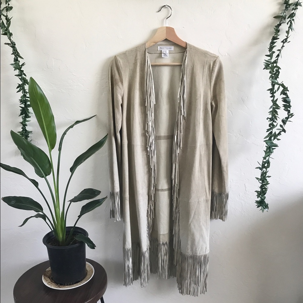 100% suede fringe jacket
