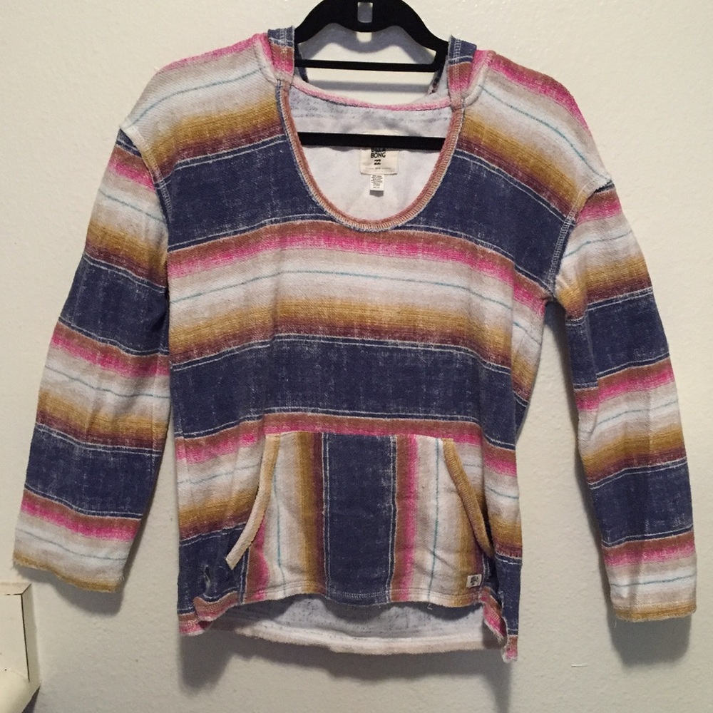 Poncho Striped Sweatshirt-Style Shirt