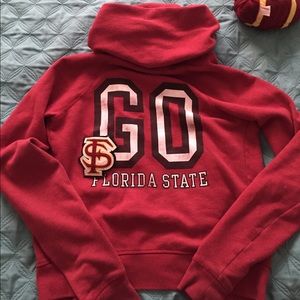 Fsu  victoria secret pink collegiate zipup sweater