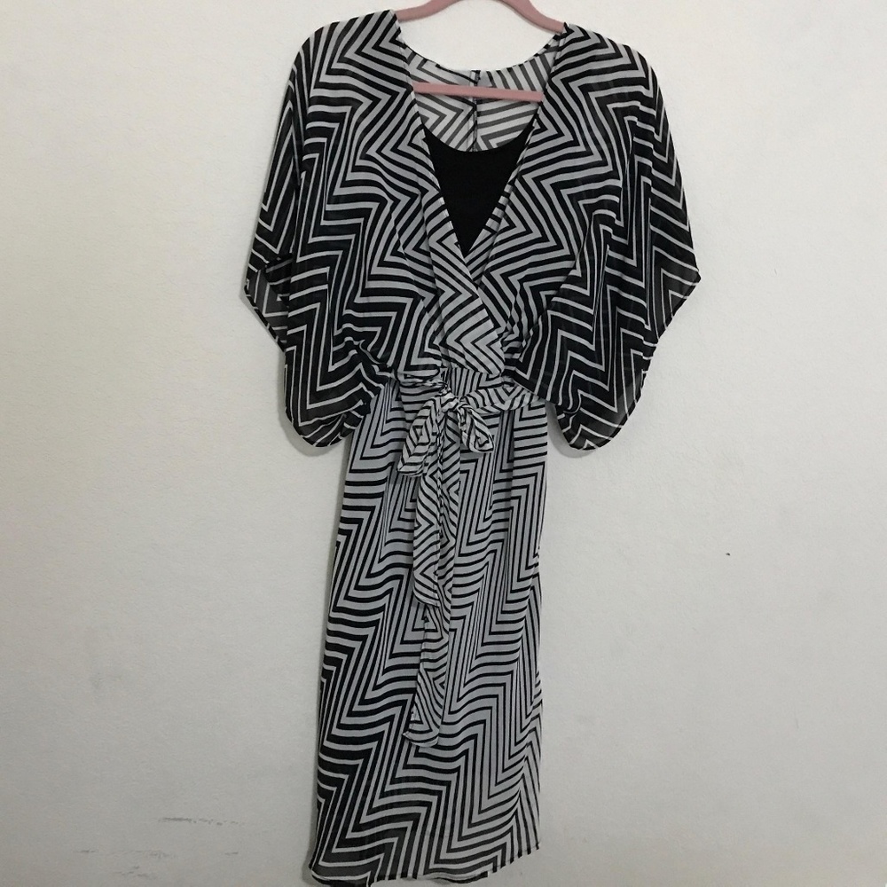 Robbie Bee Black and White Dress