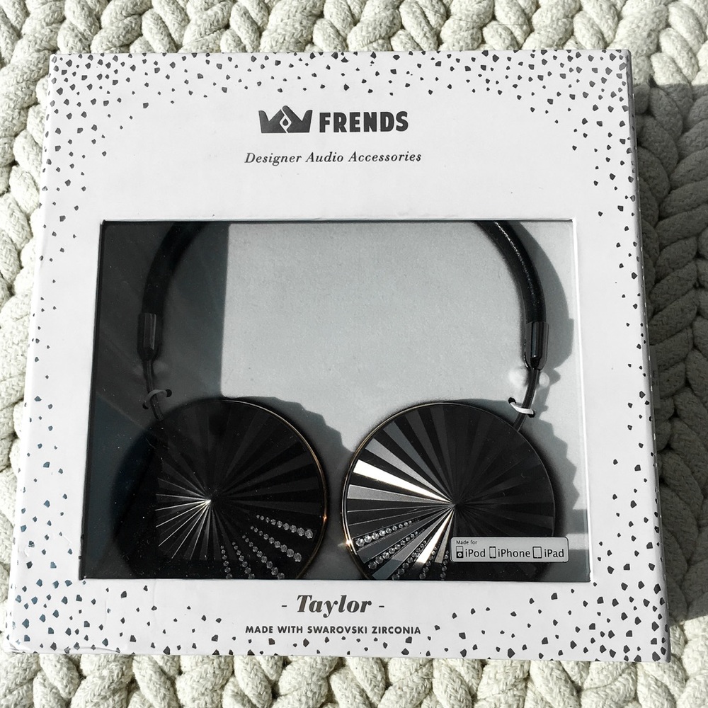 FRENDS Layla Swarovski Gunmetal Headphones
