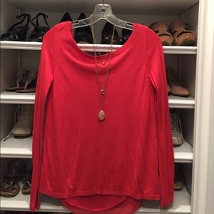Express red layered sweater