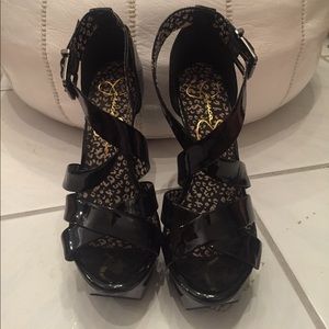 Black platform heels