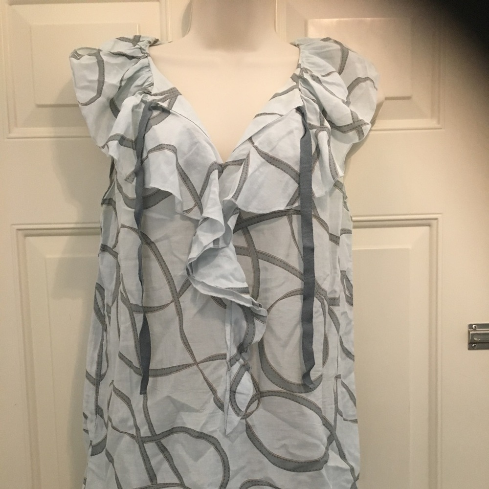 Loft sleeveless ruffle top