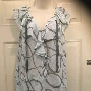 Loft sleeveless ruffle top