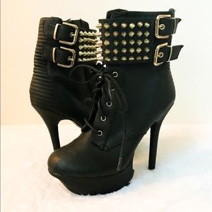 68% OFF! Sam Edelman Studded Platform Booties