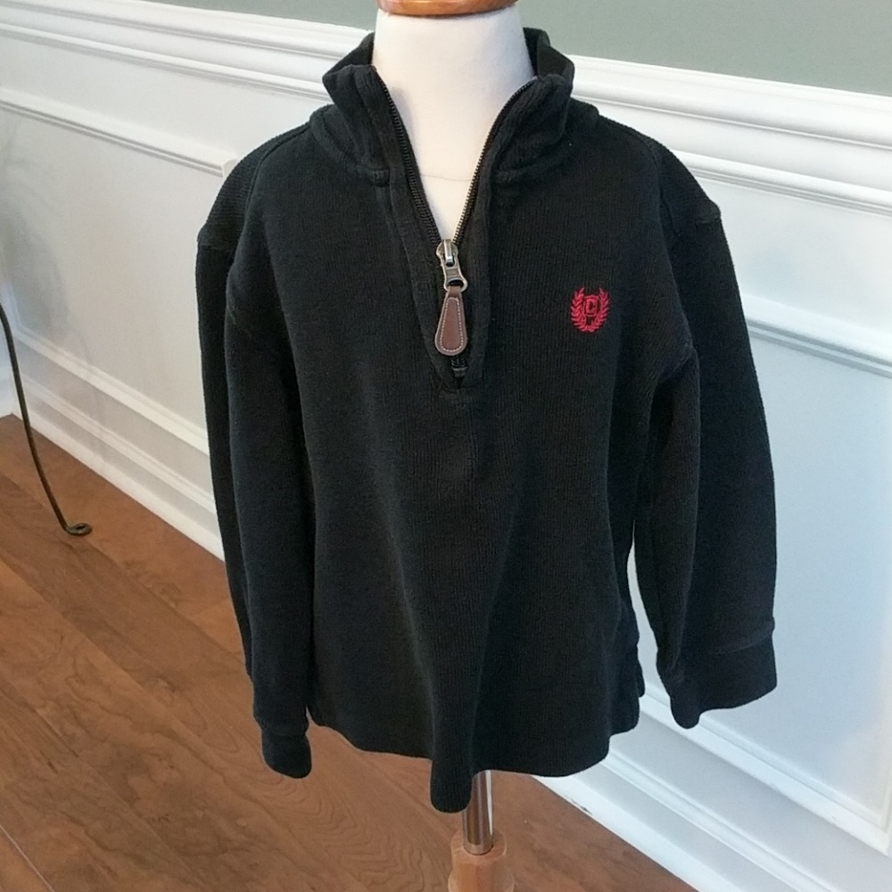 Black Chaps Quarter Zip Pullover