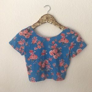 Floral Fitted Crop Top