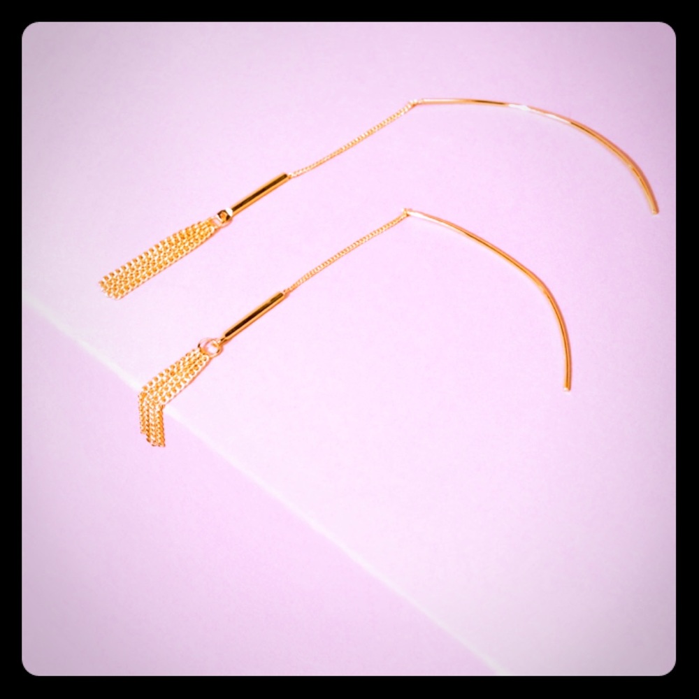 Beautiful gold earrings