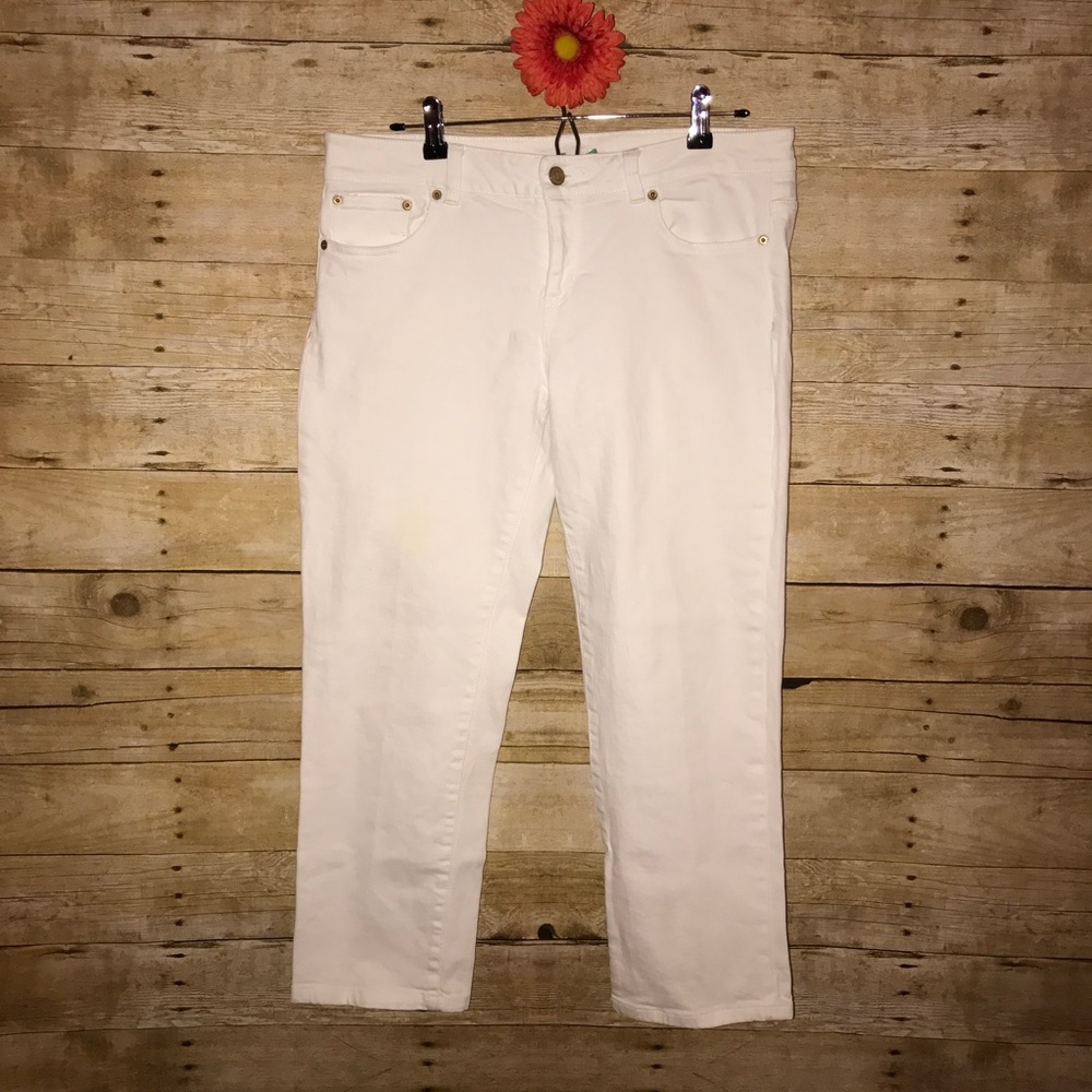 Lilly Pulitzer White Capri Jeans. Palm Beach Fit