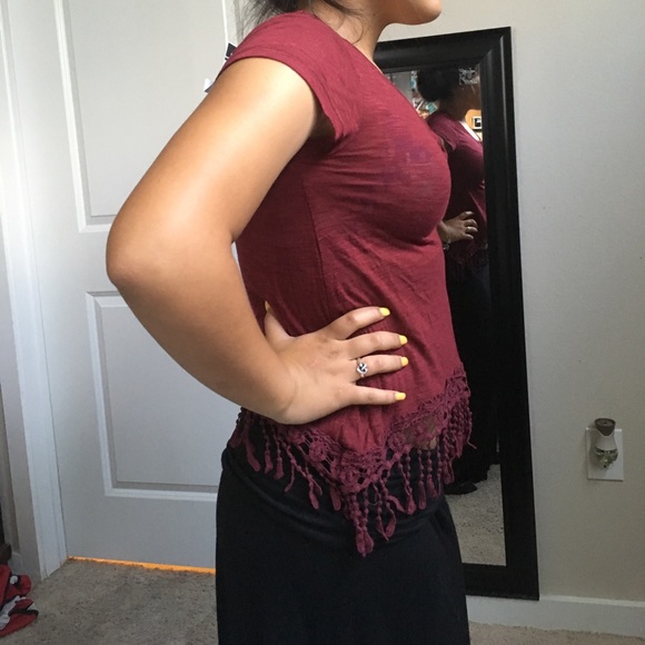 Rue 21 Maroon shirt - Picture 2 of 4