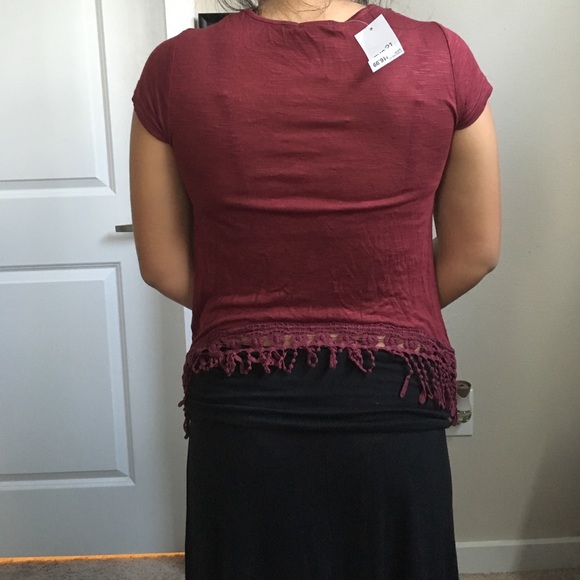 Rue 21 Maroon shirt - Picture 3 of 4