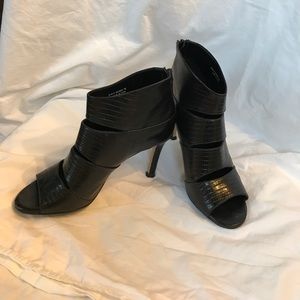 Cole Haan open toe stiletto booties