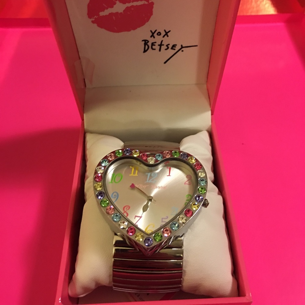 Betsey Johnson silver watch