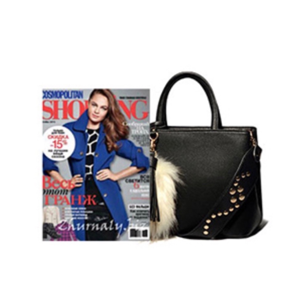 🆕The Ashley Black Tassel Studded Handbag - Picture 5 of 7