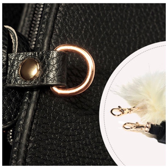 🆕The Ashley Black Tassel Studded Handbag - Picture 6 of 7
