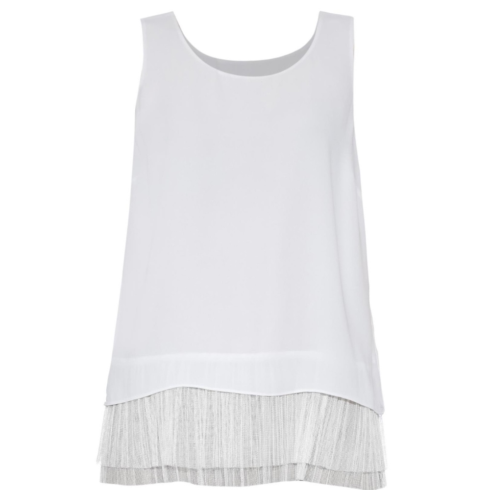Elizabeth & James Silk and Tulle Top
