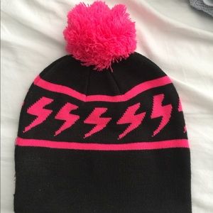 Black and Pink beanie