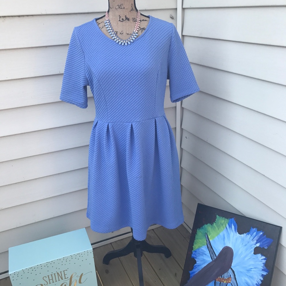 Purple Dress with 3/4 Sleeves