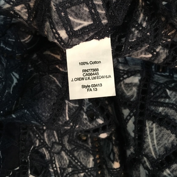 J. Crew Blue Eyelet Blouse - Picture 8 of 8