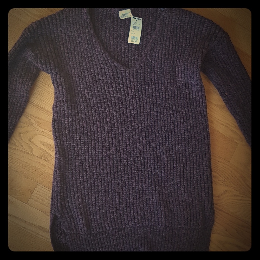 BNWT marled purple Full Tilt sweater small