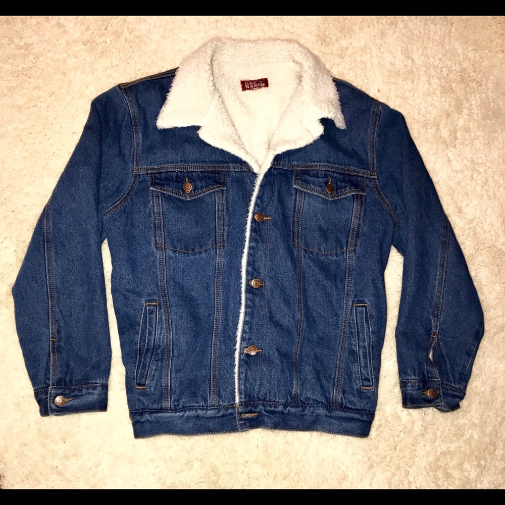 Men's shearling trucker • Large