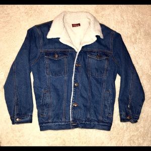 Men's shearling trucker • Large