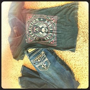 Affliction shirt size small