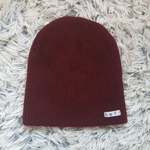 Neff burgundy beanie