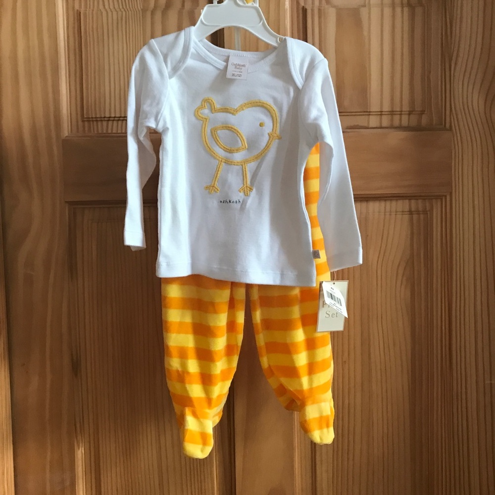 Oshkosh 2 Piece PJ: Yellow Chick Top & Footed Pant