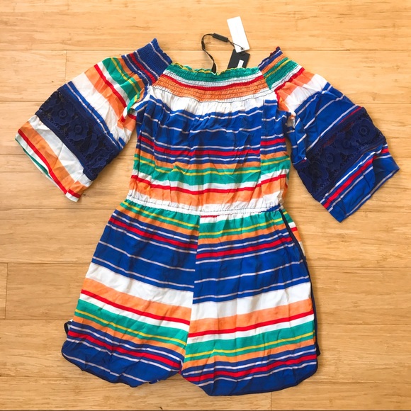 NWT Anthropologie Off the Shoulder Romper - Picture 3 of 3