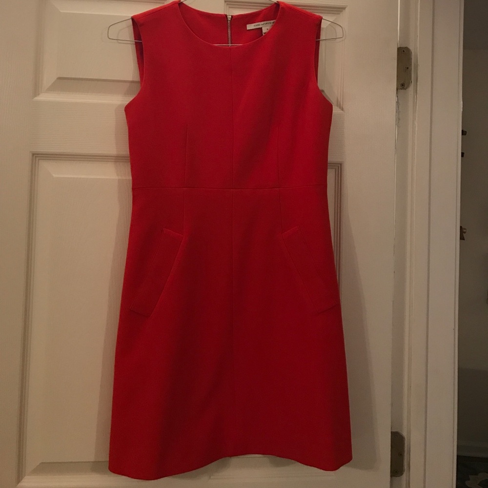 Coral Diane von Furstenberg dress