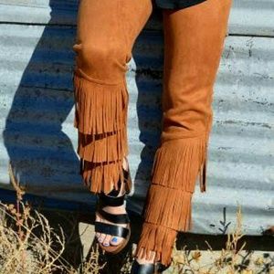 Crazy train fringe pants