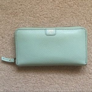Mint green fossil wallet