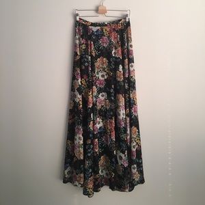 Floral maxi skirt
