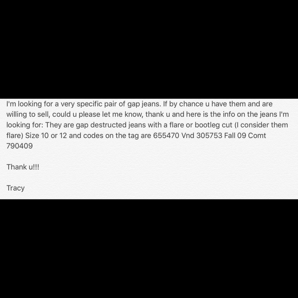 Looking for specific gap jeans