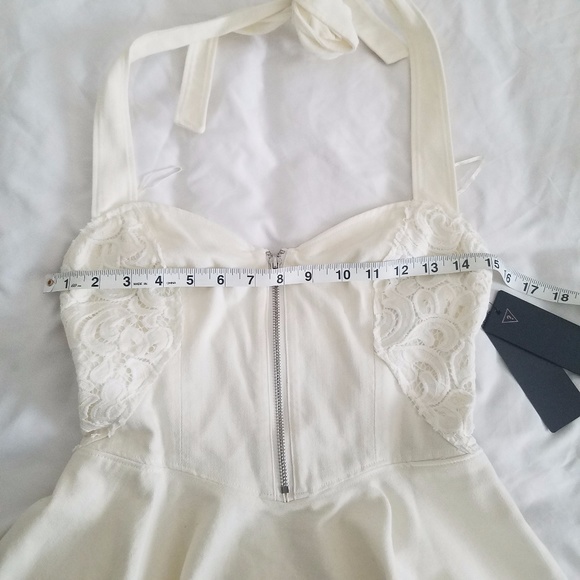 NWT Guess Mirage Ingrid Dress Denim Lace - Picture 7 of 8